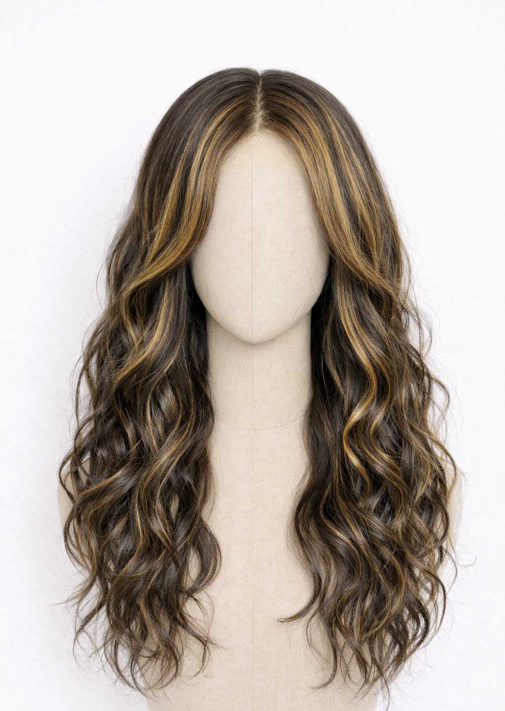 Brunette Reserve, front view, luxury made-to-order wig